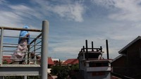 Bagian balkon untuk melihat atas kapal