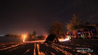 Tenda yang telah siap serta langit yang begitu indah