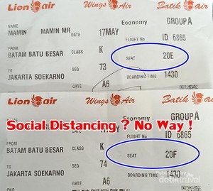 Kenapa Tak Ada Social Distancing di Batik Air dari Batam ke Jakarta?