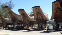 Desa Kete Kesu berisi rumah adat asli suku Toraja yang disebut dengan Tongkonan