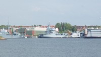 Kapal perang berjejer di Laut Kiel (Foto: Fitraya/detikTravel)