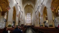Interior Bath Abbey, gereja gothic yang dibangun di abad ke-7 Masehi