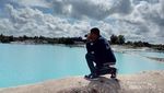 Laskar Gerhana Terpana Indahnya Danau Kaolin di Belitung