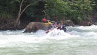 Diguncang air sungai, seru!