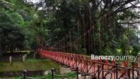 Jembatan Merah yang fenomenal dari Kebun Raya Bogor