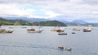 Kapal - kapal turis yang siap mengantar wisatawan membelah laut Nusa tenggara timur