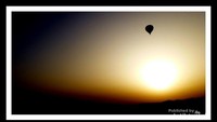 Siluet balon udara