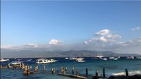 Dermaga penyeberangan gili trawangan.