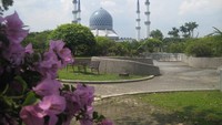 Taman yang cantik menambah keindahan Masjid Biru (Erna/detikBandung)