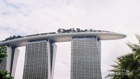 Pemandangan Marina Bay Sands dari Gardens by the Bay