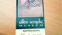 Tiket masuk ke Museum Ullen Sentalu