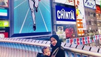Glico Man dari jembatan di atas kanal Dotonbori