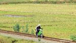 Menantang Bahaya, Naik Motor di Rel Kereta