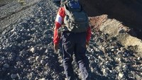 Medan pasir berbatu menuju Puncak Rinjani