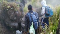 Uap dari sumur tua hanya ada di jalur Sumber Brantas Batu di pos 3
