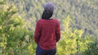 Pemandangan dari atas gunung tertinggi di Pulau Bangka