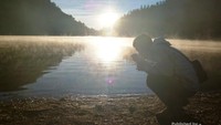 Sunrise Ranu Kumbolo dengan segelas kopi