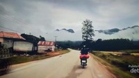 Jalanan indah menyusuri desa-desa di Thakhek