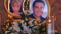 altar persembahan untuk mengenang Diana & Dodi al Fayed