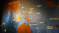 Peta migrasi etnis Austronesia yang diyakini sebagai orang nusantara pada masa lampau