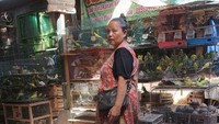 Salah satu kios yang menjual beragam jenis burung