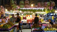 Suasana pasar buah di Bangkok