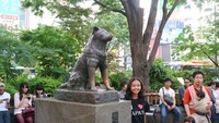 Patung Hachiko di dekat Shibuya Station