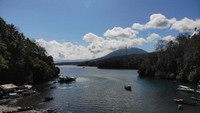 Pemandangan dari arah Desa Wisata Kota Kecil. Foto dari drone