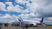 Sriwijaya Air yang mengantar rombongan Laskar Gerhana ke Belitung