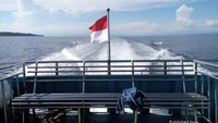 Moment di atas kapal dari Luwuk menuju Pulau Banggai