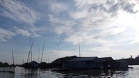 Potret pagi di sungai Bassac