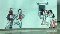 Lukisan mural di Terminal 3 Bandara Soekarno Hatta