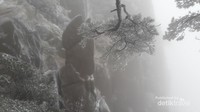 Peak Granit di musim dingin tampak indah dan beda.