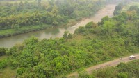 Sungai Namsong dilihat dari balon udara