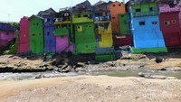 Kampung yang dulunya terkenal kumuh kini menjadi berwarna dan menarik