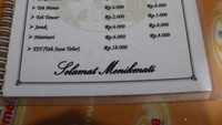 Menu kopi yang ada di warung kopi Kong Djie