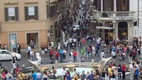 Air mancur Fontana della Barcaccia yang airnya bisa diminum (Fitraya/detikTravel)