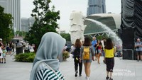 Jalan-jalan ke Merlion Park sehari sebelum konser