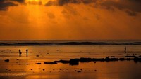 Golden Beach saat senja menjelang di Pantai Marosi (Faisal Karim/ACI)