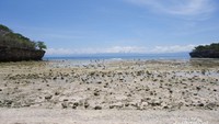 Pantai Sweqhel ketika surut