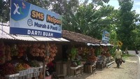 Kawasan pedagang buah di jalan menuju Wonosari