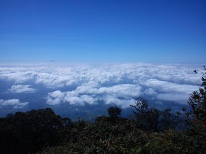Pengibaran Merah Putih di Puncak Cikuray Saat Bulan Puasa