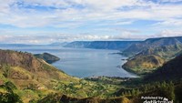 Pemandangan Desa Tongging salah satu pinggiran Danau Toba