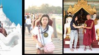 Pagoda Hsinbumye, Ekspresi ketakutan di jembatan Amartapura, bersama Biksu di salah-satu pagoda Swedagon