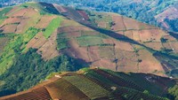 Pemandangan Objek Wisata Terasiring Panyaweuyan