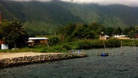 Pemandangan indah Pelabuhan Tomok, Pulau Samosir