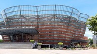 Nelum Pokuna Mahinda Rajapaksa Theatre, yang berbentuk seperti bunga teratai
