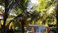Sebuah mobil yang dapat disewa pengunjung untuk keliling taman rekreasi Big Garden Corner.
