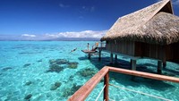 Pemandangan di teras resort (indonesiaindonesia.com)