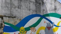Mural Bhin Bhin, Atung dan Kaka yang merupakan maskot Asian Games ke-18.